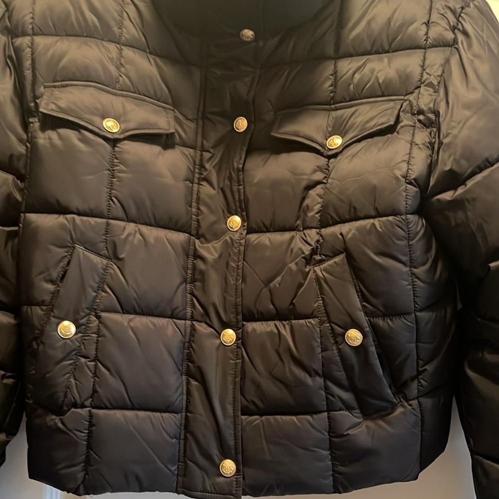 J. Crew black puffer jacket size small - Picture 2 of 3